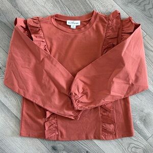 Ruffle Crew neck top